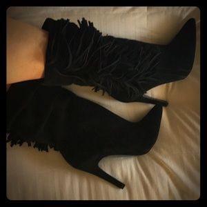 Aldo midcalf suede fringe boots